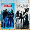 Знаменитое K-pop A-Aespa Банное полотенце Микрофибра Мягкое Впитывающее Воздухопроницаемое Для Девочки Детей Декоративное Мультяшное Пляжное полотенце