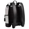 Coach League 29 Classic Logo Print Color Block Flap Coated Canvas Backpack Large Men backpack Black White CU201-XTP