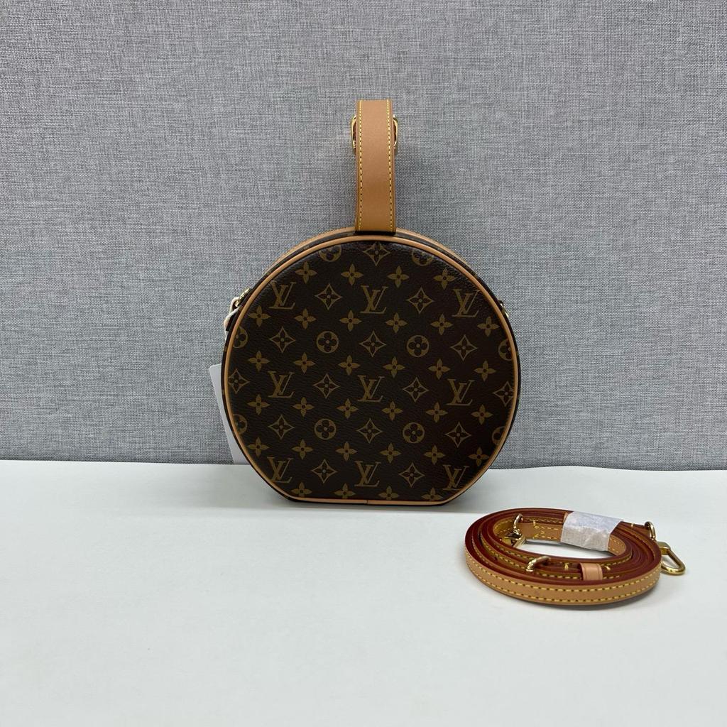 [Б/У] Маленькая Шляпная Коробка Monogram Canvas Кожаная Сумка на Плечо Средняя - Отличное Состояние #B8TCD2