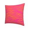 Розовый и оранжевый полосатый чехол на подушку с принтом зебры, полиэстеровый чехол для подушки, украшения, наволочка для диванной подушки, домашний квадратный