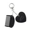 Женский брелок-расческа и зеркальце Черный