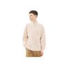 Uniqlo FW23 Серия U Однотонная Вязаная Футболка с Высоким Воротником и Длинным Рукавом Унисекс Топы Светло-Бежевый 461551-30