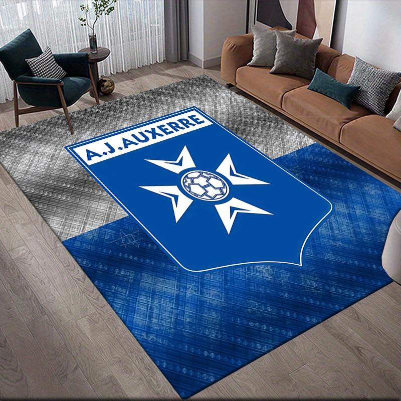 AJ Auxerre Flannel Pattern Square Carpet,Area Rug,Carpet Rug for Living Room Bedroom Sofa Playroom Decor,Non-slip Floor Mat