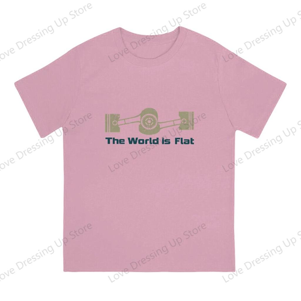 100pure Cotton Sport Unisex Tshirt The World Is Flat Engine Short Sleeve Tshirts Street Short Sleeve Tee Funny Tops