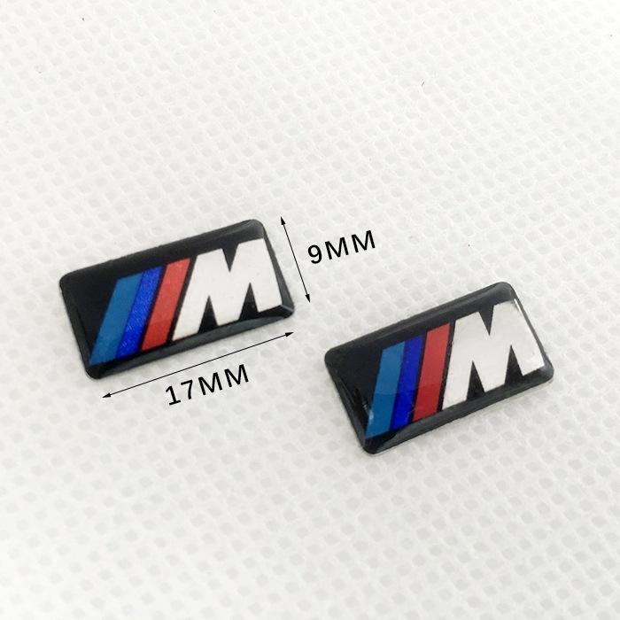 Для BMW M E46 E90 E60 Автомобильная наклейка 4 шт. Декор руля автомобиля Центральная заглушка ступицы Значок Наклейка DIY Декоративные аксессуары Для BMW M q00