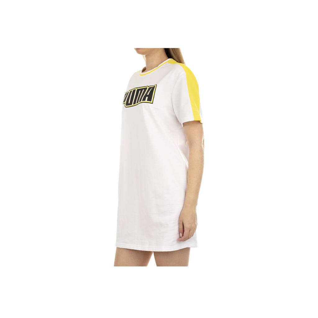Puma Дышащая повседневная футболка с круглым вырезом и коротким рукавом для женщин, топы белого цвета 579534-02
