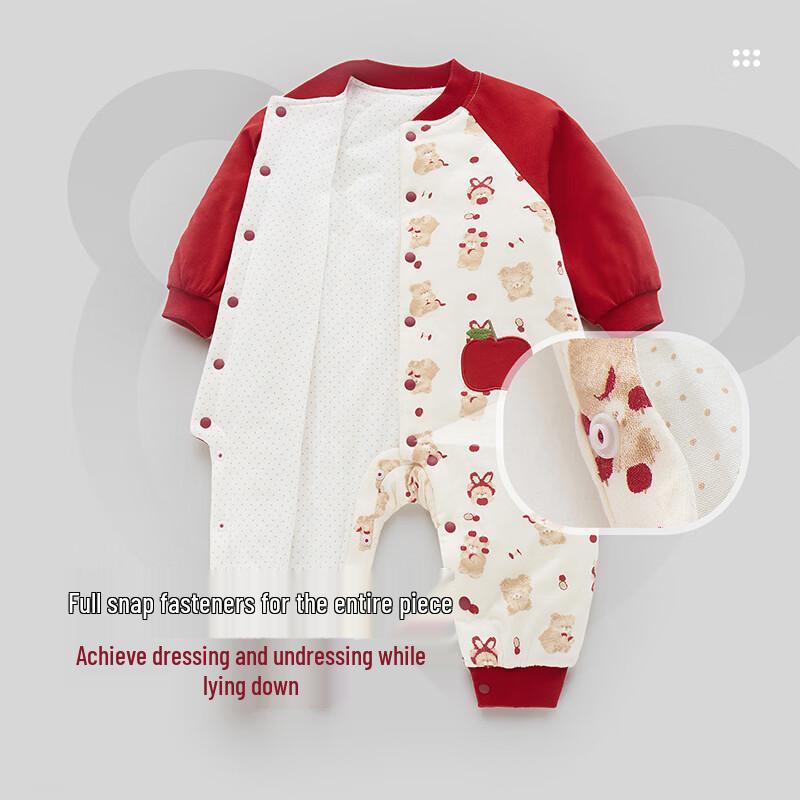Labby Baby Стеганый Праздничный Красный Комбинезон