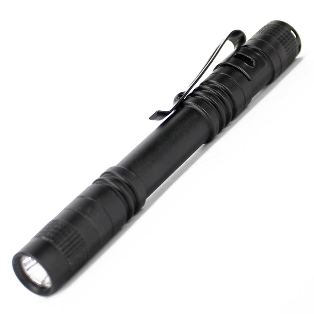 Medical Mini Aluminum Pen Light with Clip - High Brightness White LED Portable Flashlight