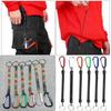 Camping Portable Fishing Lanyards Camping Carabiner Anti-lost Phone Keychain Spring Elastic Rope