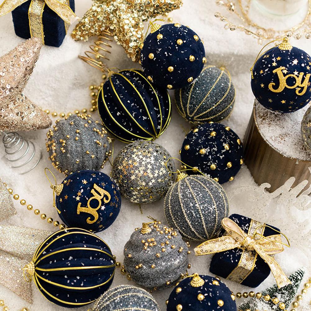 Rose Gold Christmas Balls Wedding Ceremony White Blue