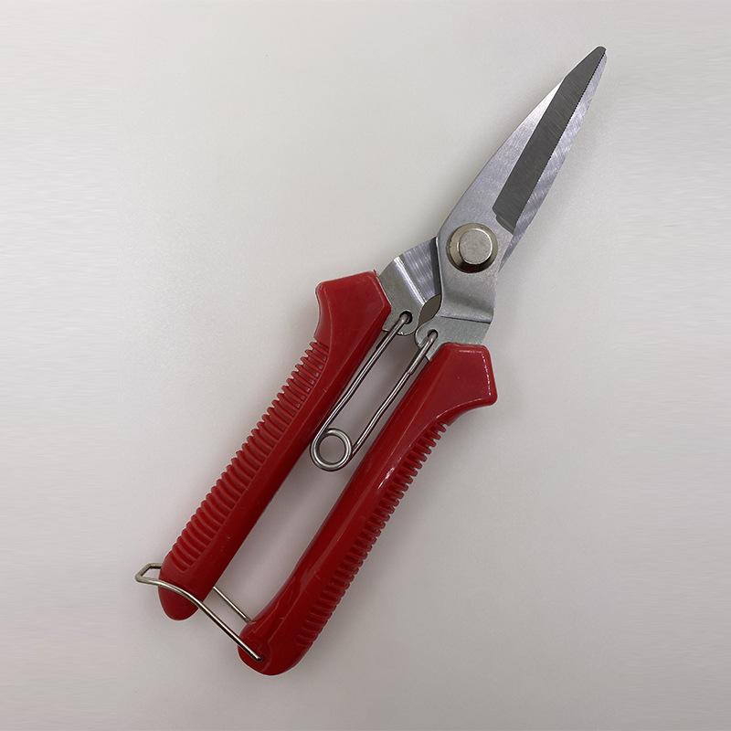 1 шт. 190 мм секатор с прямым лезвием, нержавеющая сталь, нескользящая ручка, садовые ножницы для бонсай, для бытового использования