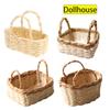 1:12 Миниатюрных корзин для хранения кукольного домика, плетеные корзины для овощей и продуктов, кухонная модель, декор, игрушка, аксессуары для кукольного домика