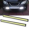 2x LED DRL Light Strip Daytime Running Light Bar Kit COB Car Driving Fog Lamp 12V Auto Decoration Lighting White Car Accessories