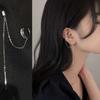 Подходит для круглого лица, подчеркивает худобу лица, серьги, женственность, нишевые серьги интернет-знаменитости, длинные серьги-кисточки с блестящими бриллиантами, одинарные