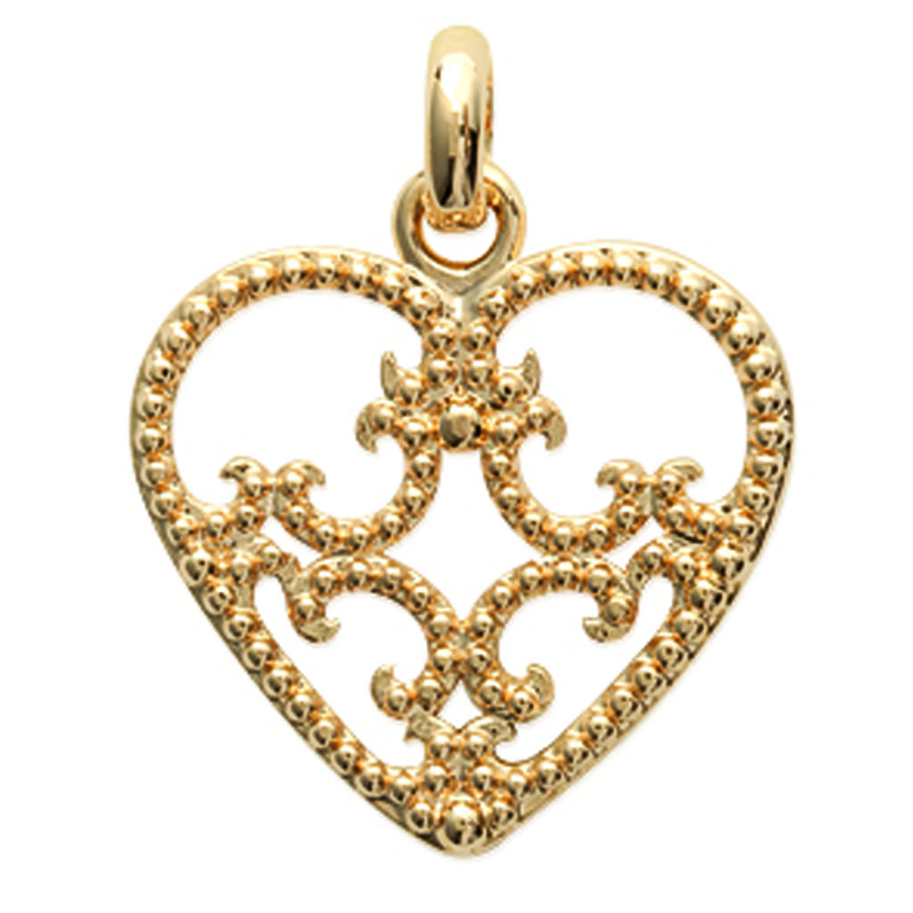 Les Trésors De Lily [K3624] - Gold Plated 'Love' Pendant - 22x18 Mm