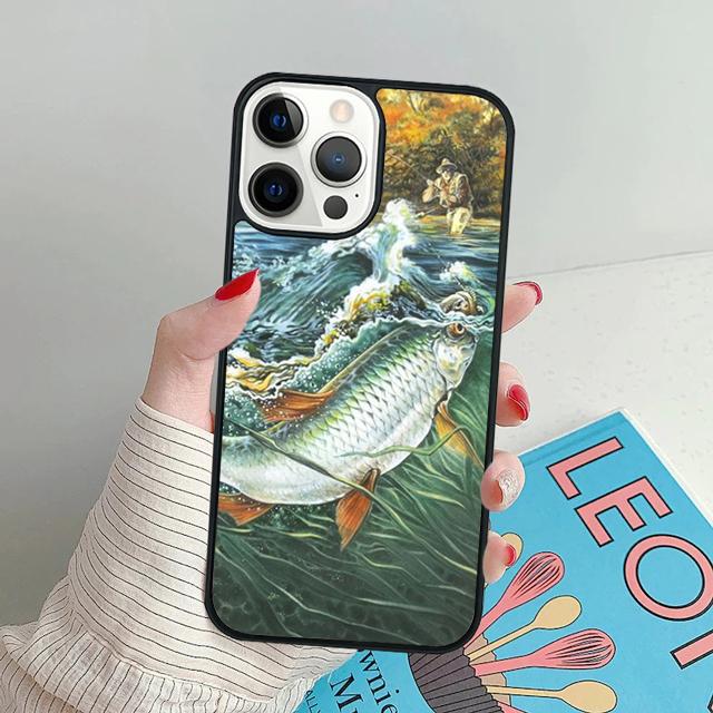 Чехол для телефона с рисунком «Рыбалка на форель» для iPhone 17 Air 16 15 14 Plus Apple 11 12 13 Pro Max coque