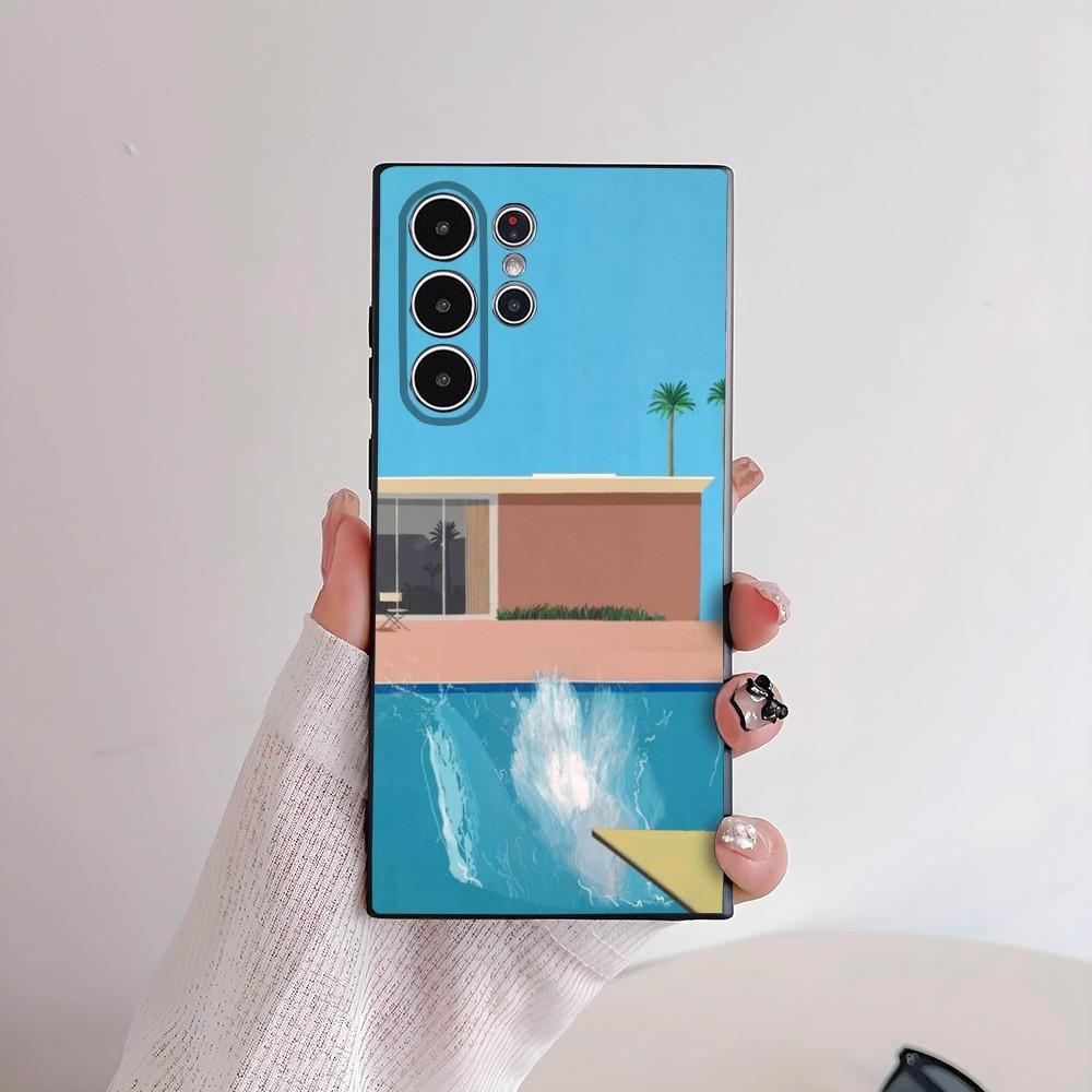 Чехол для телефона с рисунком Дэвида Хокни D-David Hockney для Samsung Galaxy S25 S24 S22 S23 Ultra S21 S20 Plus 5G Матовый Ударопрочный Чехол Полное Покрытие