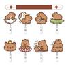 ID Card Clips Capybara Badge Reel Cartoon Hospital Badge Holder Name Card Holder  School Supplies