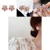 Elegant Flower Zircon Earrings With Silver Needle For Daily Wear And Gift Choice