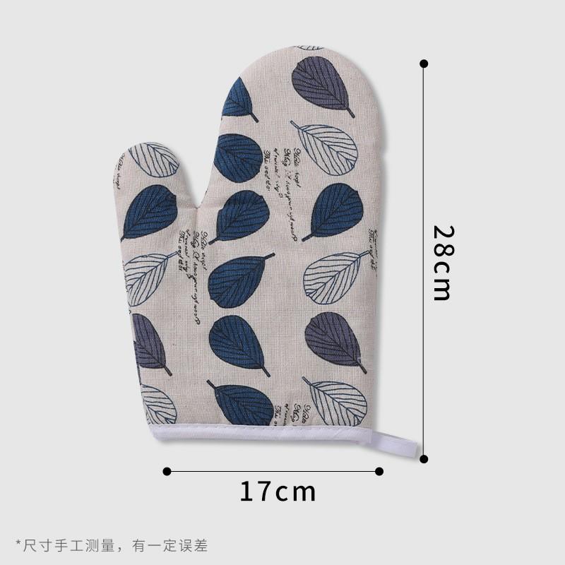 Heat Resistant Oven Mitts Kitchen Baking Grilling Microwave Handling Thick Insulated Cotton Gloves