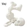 Spooky Home Decor Break Dancing Skeleton Figurine, 3D Printed Posable Articulated Skull Statue, Miniature Bone Sculpture Funny Handstand Decor,