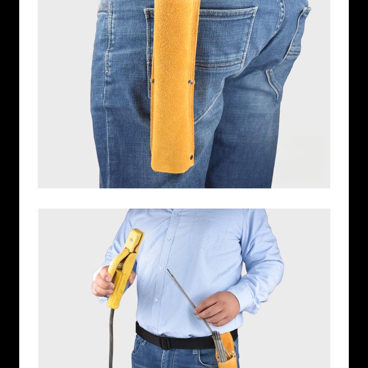 Сумка поясная из термостойкой коровьей кожи для сварщиков с утолщенной фурнитурой