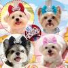 20PCS Diamonds Dog Hair Bows Elastic Bands Crown Shape Luxury Small Dog Head Bows Puppy Grooming Accessories For Dogs and Cats