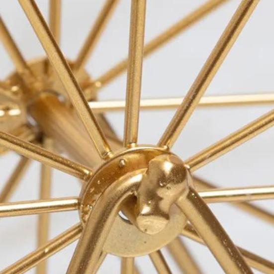 Sky Wheel Ornament with LED Light Rotatable Iron Wire Ferris Wheel Model Metal Figurine Home Office Desktop Decoration