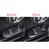 2 шт. для BMW MINI Cooper S 3DR F56 карбоновое волокно дверное стекло стеклоподъемник переключатель управления панель крышка отделка аксессуары для салона автомобиля