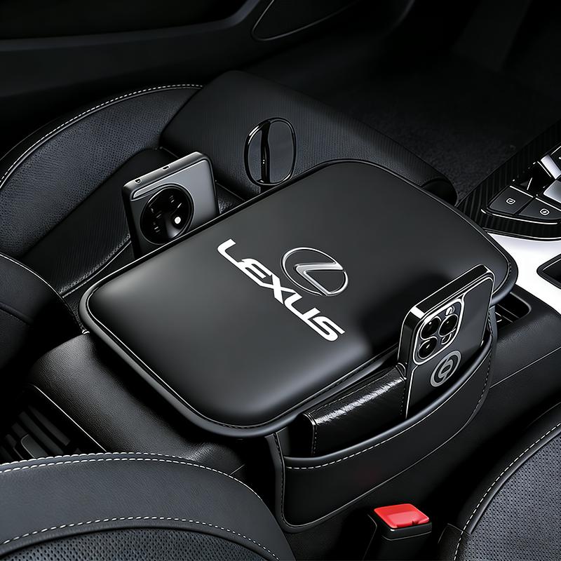 Car Arm Rest Cushion Storage Pad Armrest Box Protective Cover For Lexus F SPORT ES RX NX LS UX LM LX GX LC RZ IS CT GS RC HS LXBAG3