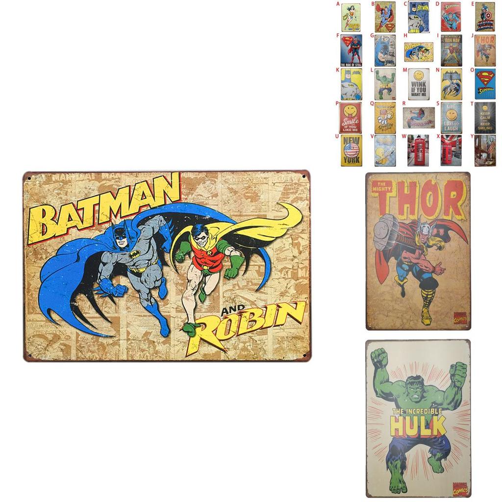 Premium Quality Creative Cartoon Superhero Tin Sign For Bar Pub Home Wall Decor
