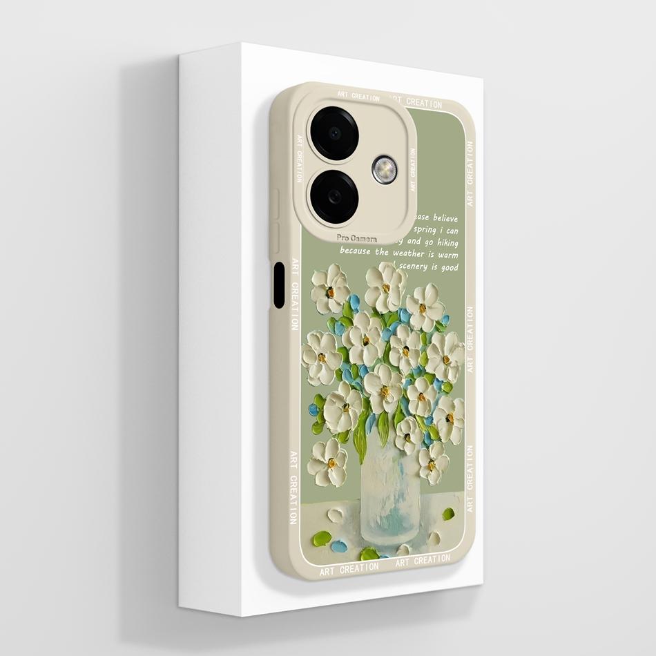 Case For Oppo A3 A3X A40 Art Design Back Cover For Oppo A 40 A 3 Camera Protection 4G Phone Cases Soft Liquid Silicone Bumper