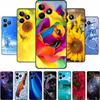 6.74" Чехол для Realme Note 50 Черный Силикон Мягкий ТПУ Чехлы для Телефона Задняя Крышка Для Realme Note 50 Чехол Note50 Защитный Coque Сумка