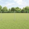 VidaXL Mesh Fence with 10 U-Posts Silver 0.8x10 M Steel 3336295