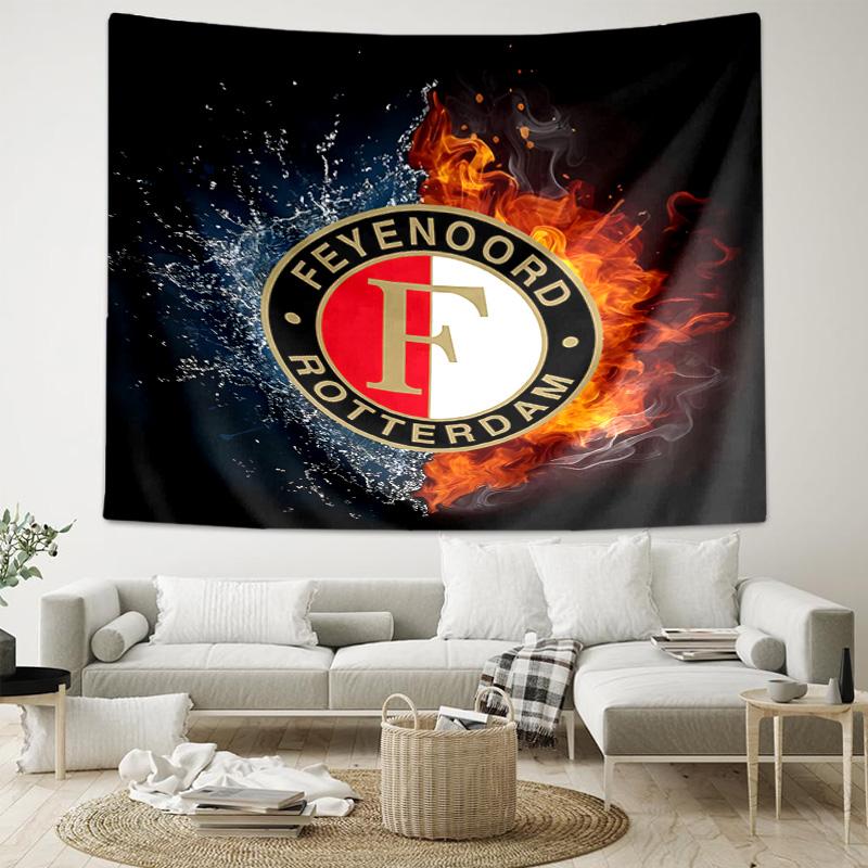 1pc Feyenoord Rotterdam logo Tapestry, Living Room, Bedroom, Office, Party Decor, Ideal Festive Gift