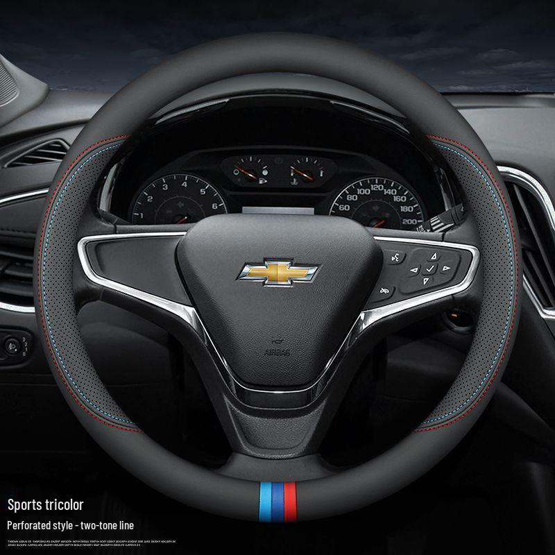 Genuine Leather Chevrolet Steering Wheel Cover for Cruze, Lanos, Sail, Malibu XL, Cavalier, Orlando, Equinox
