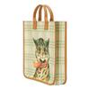 Gucci Cat Print Open Closure Supreme Canvas Handbag Children's Green and Ivory