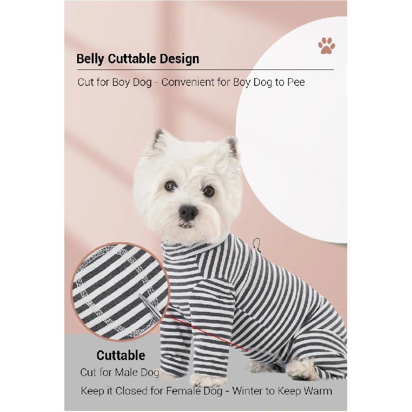 Recovery Suit for Small Dogs Stomach Closed Dog Clothes for Female/Male Dog Soft Cotton Pet Jumpsuit Flexible Warm Puppy Pajamas