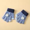 Зимние детские теплые перчатки с плюшевой подкладкой, утолщенные, пятипалые, из детской холодной пряжи, милые перчатки для девочек, утолщенные перчатки