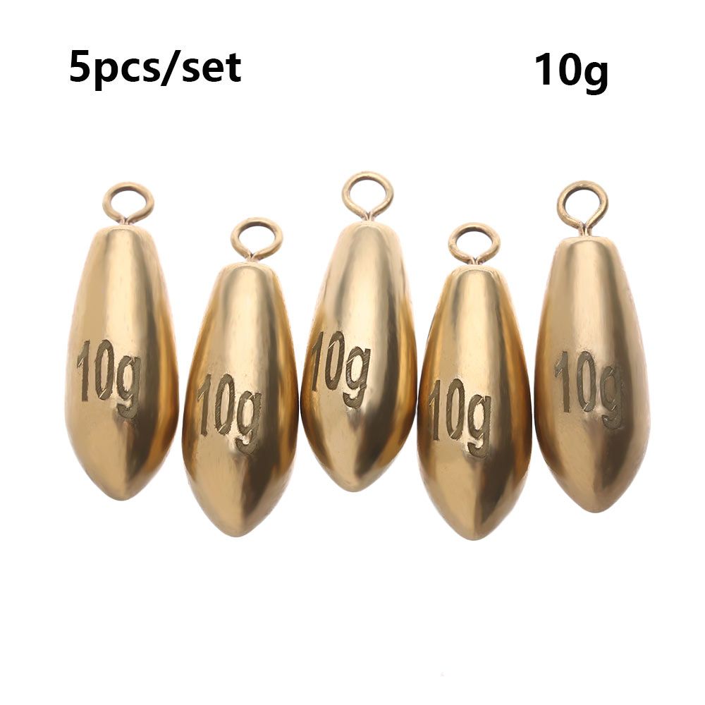 5pcs Split Line Sinkers Additional Weight Sinker Hook Connector Brass Fishing Lead fall