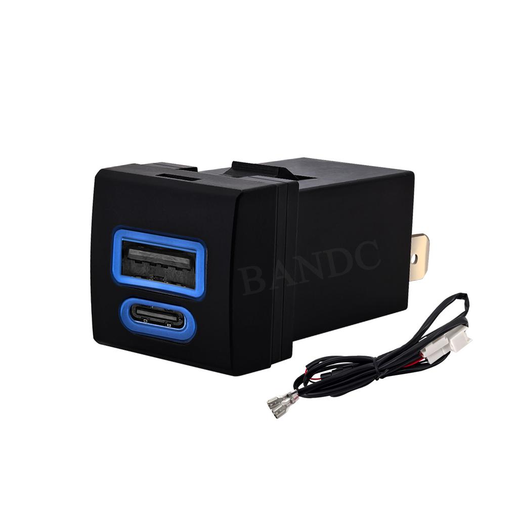 12V Car Push Button Switch Orange Blue Light Fixed Momentary Switch For Toyota Camry Altis RAV4 LC300 2022 Prado 150s 2020