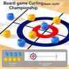 Family Fun Board Games Tabletop Curling Game With 8-16 Rollers & Shuffleboard Pucks Toys For Kids & Adults Family Party