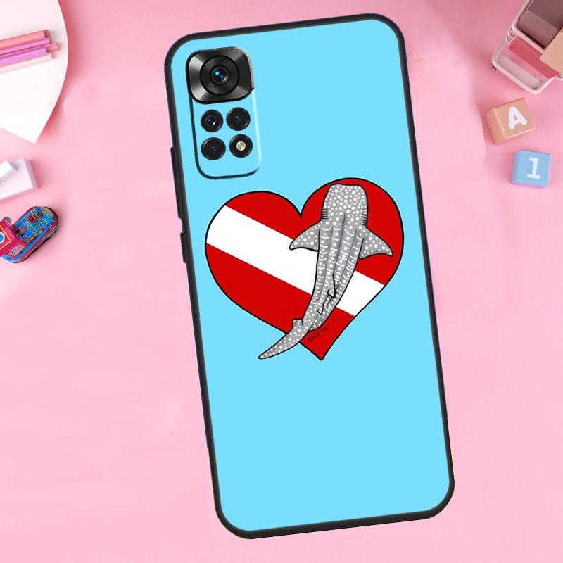 Китовые акулы Чехол для Xiaomi Redmi Note 12 11 10 9 8 Pro 12S 11S 10S 9S 8T 10A 10C 9A 9C 9T 12C Обложка