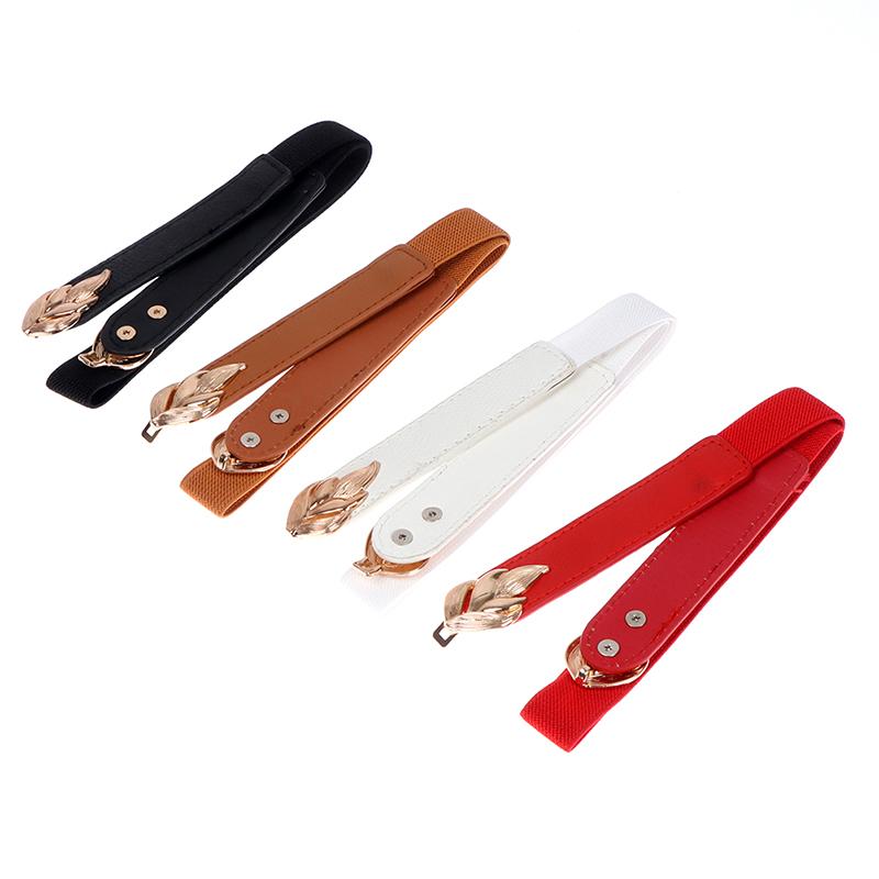 Women Waist Belt Narrow Stretch Dress Belt Thin Buckle Waistband