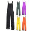 Insulated Ski Pants Unisex Waterproof Ski Bib Overalls with Zip-up Front Closure Windproof Winter Snowboarding Pants for Men Women