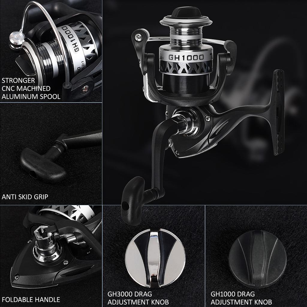 Комбо Удилище и Катушка Удилище Телескопическое из Углеволокна с Набором Катушек Приманки Джиг Крючки Рыболовная Сумка