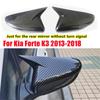 2PCS ABS Carbon Fiber Look OX Horn Side Mirror Cover For Kia Forte K3 2013-2018