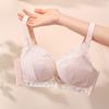 Латексный хлопок сексуальное кружево собирает половину части бюстгальтера регулировка средней и тонкой чашки без стального кольца