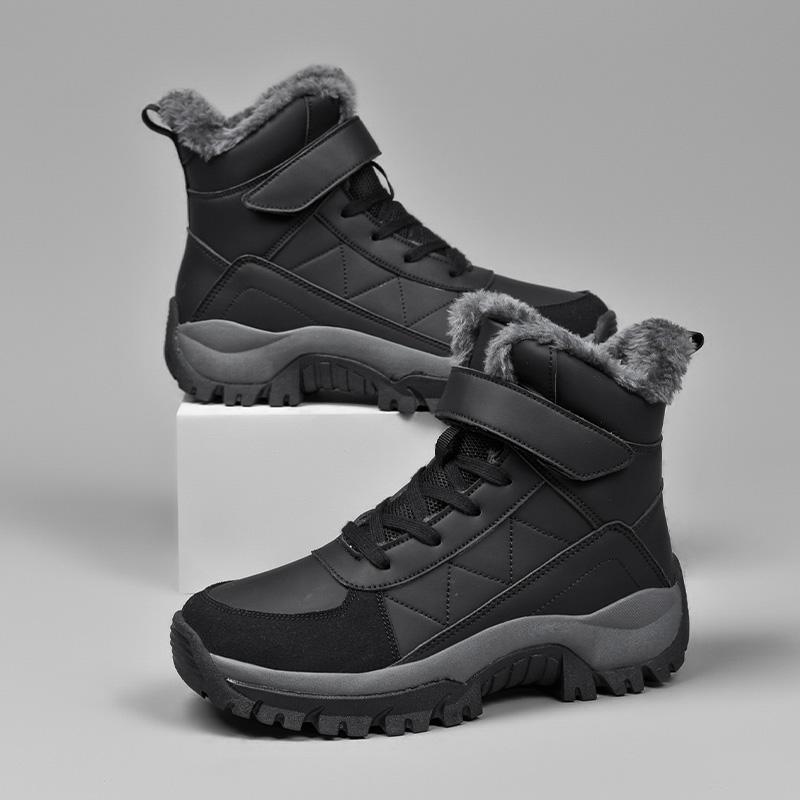 Мужские зимние сноубутсы теплые мужские походные ботинки водонепроницаемые мужские ботинки уличные кроссовки нескользящие высокие мужские рабочие ботильоны