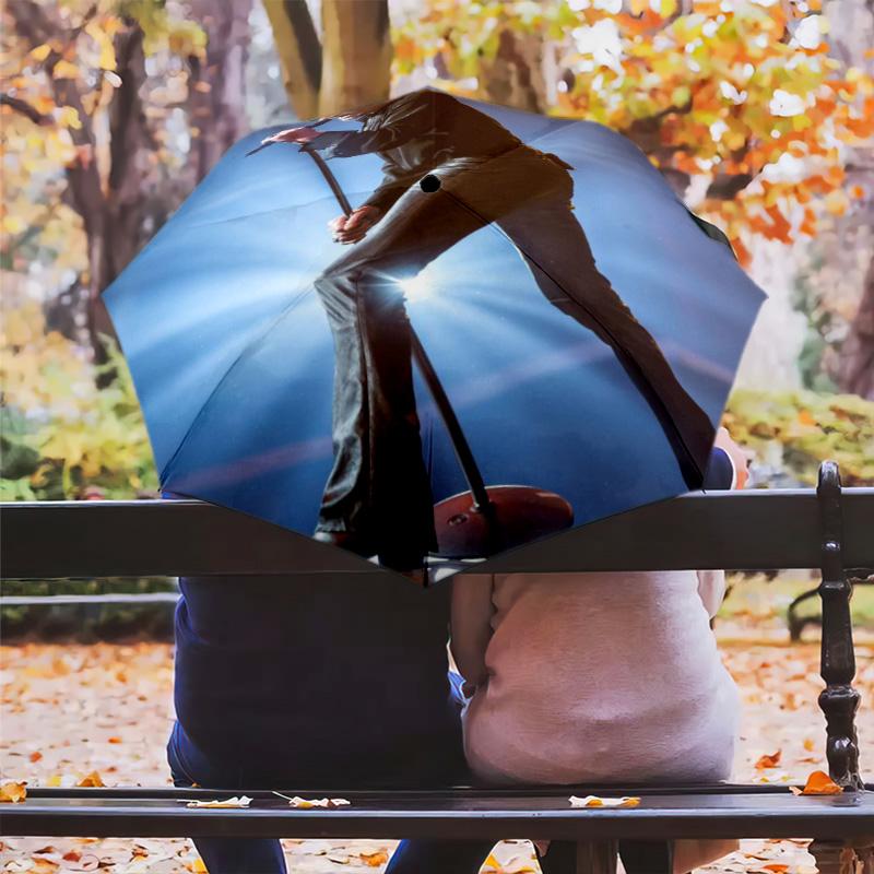 Stars Dreams: SMET Journey Folding umbrella 8 paraphenoid bones Portable Umbrella Three folds printing